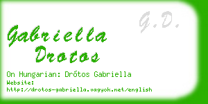 gabriella drotos business card