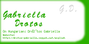 gabriella drotos business card